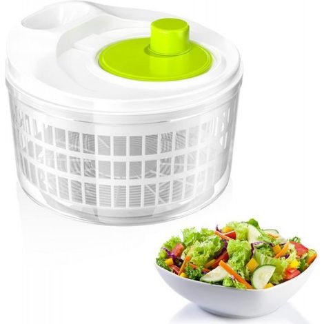 Essoreuse à Salade - - 3L - Essorage Rapide - Compatible Lave-Vaisselle - Vert (1/4)