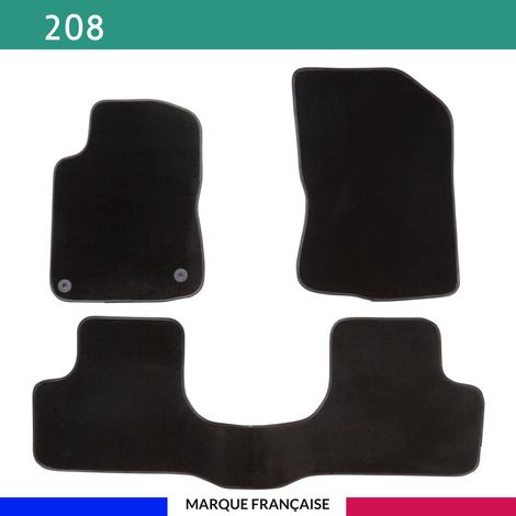 Tapis de voiture - Sur Mesure pour 208 (2012 - 2019) - 3 pièces - Tapis de sol antidérapant pour automobile (1/4)
