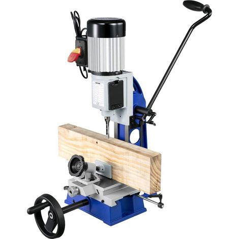 Mortaiseuse à Bédane Carré, 373 W(1/2 CV), Machine à Percer Bois avec Établi Mobile, Capacité du Burin 6-12 mm, Capacité du Mandrin 13 mm, 1700 tr/min, Facile à Installer, pour Travail Perçage du Bois