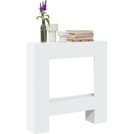 vidaXL Fireplace Surround White 81x18x82 cm Engineered Wood