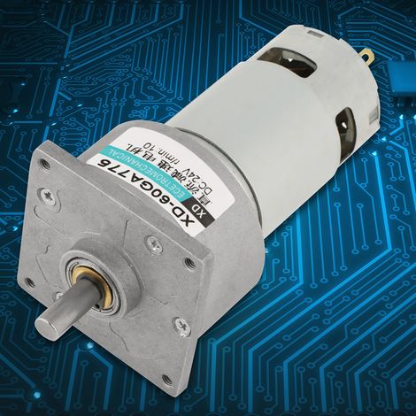 35W Mikro-Gleichstrom-Metallgetriebemotor, Drehzahl einstellbar, CW/CCW (24V 10rpm) (1/5)