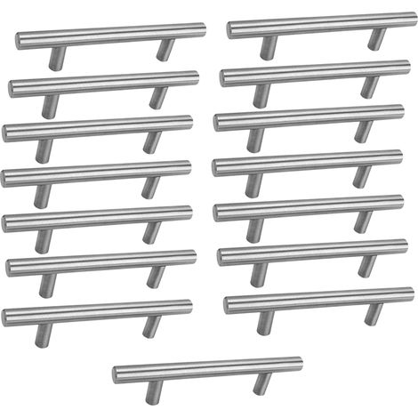 Poignées De Meuble De Cuisine - Acier Inoxydable - Trou De Fixation 96 Mm - Longueur 150 Mm - Pour Cuisine Salle De Bain Chambre Bureau - Lot De 15 (1/5)