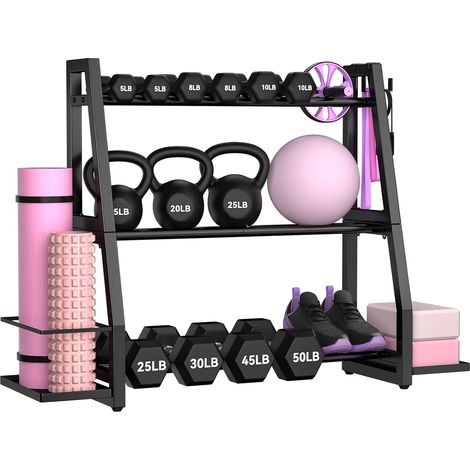 Support pour haltères avec rangement latéral, 272 kg