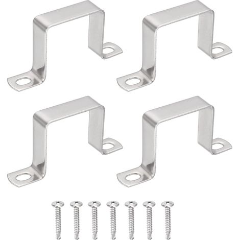 4Pcs Collier En U Pour Tube Carre 50x50mm Pour Tuyaux Porte Barre (1/5)