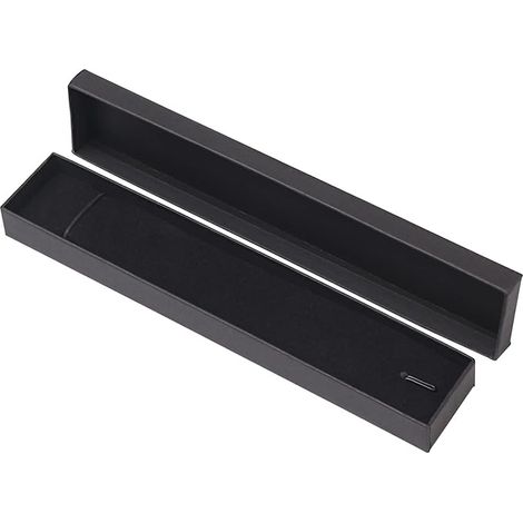Coffret cadeau pour bracelet, étui noir pour long collier, boîte à bijoux kraft 4 x 21 x 2 cm pour colliers et boucles d'oreilles, cadeau de Saint-Valentin (1/5)