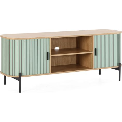 Mueble Tv Mónaco 2 puertas color Azul