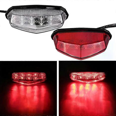 LED-Rücklicht für Motorräder, universell, 12 V, für Kotflügel, kleine Brems- und Rückleuchten - JXLGV (1/4)