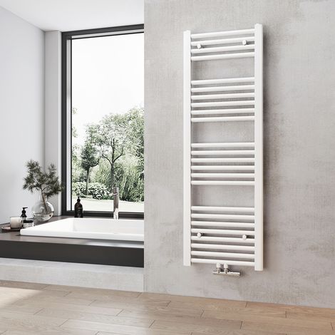 Heilmetz Toallero Secatoallas Radiador Para sistemas de calentamiento de agua No es eléctrico Baño Radiador Blanco 120x40cm 427W (1/5)