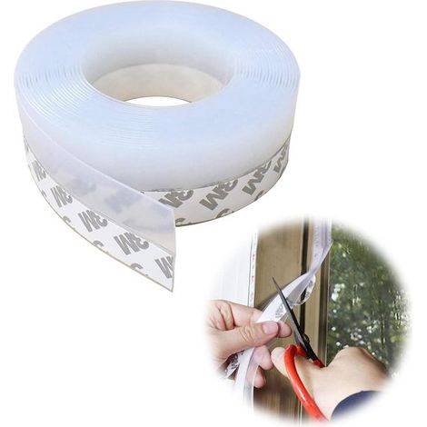 Wasserdichtes PVC-Klebeband 5 m × 45 mm – Transparent, für Türen und Fenster, isolierend (1/5)