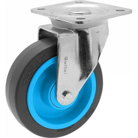 Roulette De Manutention Resilex A Platine Pivotante D125 250Kg Guitel