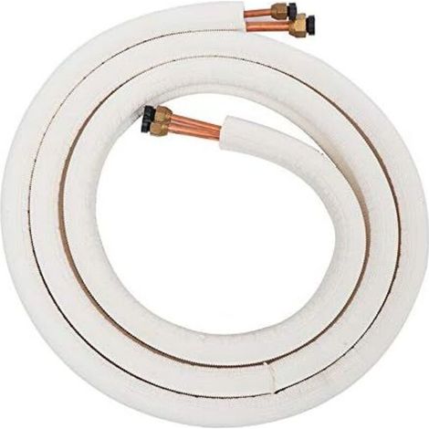 Tuyau Cuivre Climatisation - 3 M - Raccords 1/4 Et 3/8 Pouces - Isolé Thermique - Pièce Rechange