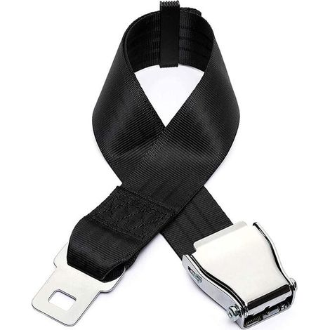 Extension de ceinture de sécurité pour avion, Pièces de ceinture de sécurité pour avions réglables universelles avec boucle en acier inoxydable Clip 50-80 CM Airlines for Travel by Kayear-LIAIKI (1/5)