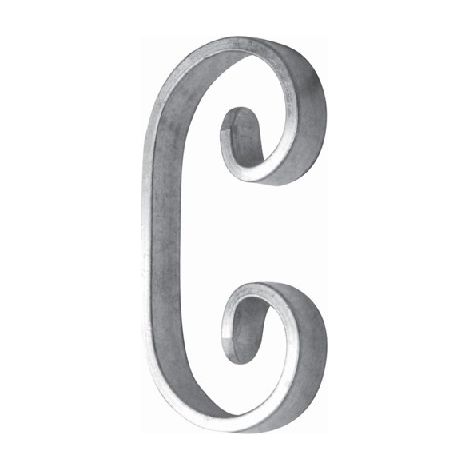 Volute en C alu 115x60 - plat 14x5 mm - DECO FER FORGE (1/2)