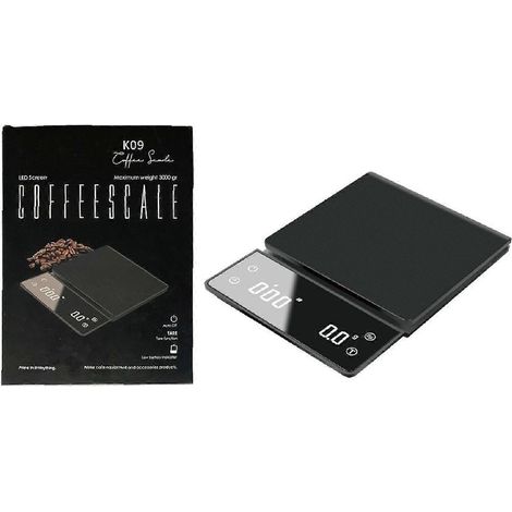 Balance à café numérique avec minuteur et affichage LED pour espresso, café filtre et méthode manuelle. (1/4)