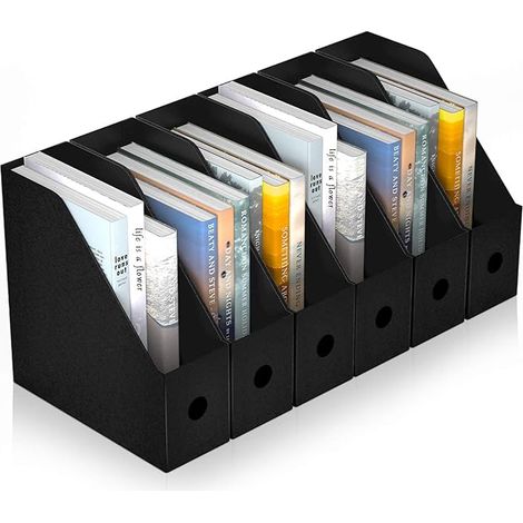Porte-revues et dossiers suspendus, lot de 6, en plastique étanche, avec rangement trié, idéal pour les dortoirs, les bureaux et le rangement de dossiers à domicile. (1/4)