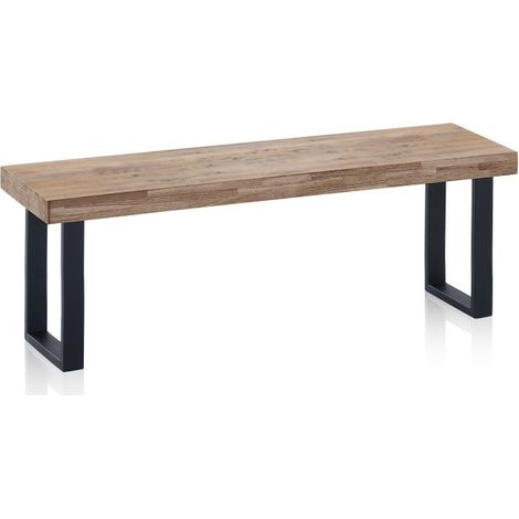Banco Loft Roble Honey - Negro 34cm (ancho) x 47cm (alto)