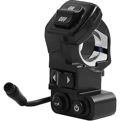 Interruptor de faros 4 en 1 para patinete eléctrico Kukirin G2 Pro/G2 Pro DB/G2 Max: encendido/apagado, bocina, intermitentes izquierdo y derecho. (1/5)
