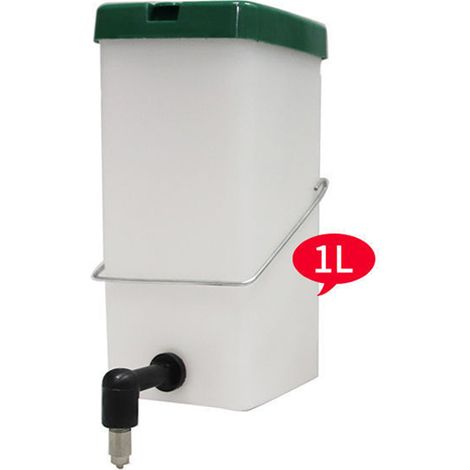 Distributeur d'eau pour lapin, anti-fuite, automatique, résistant aux chutes, bec en acier inoxydable, bouteille de boisson, distributeur 1L (1/5)