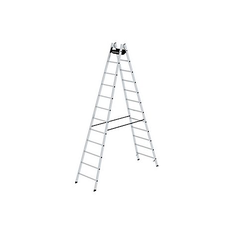 Escalera de aluminio 2 x 12 peldaños (1/5)
