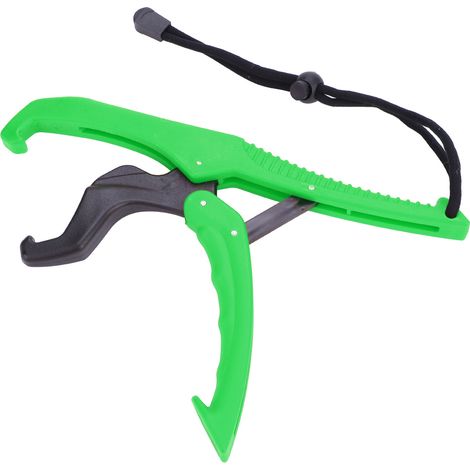 Pinze da pesca, attrezzatura, supporto hardware, manico in ABS, pinze da pesca con corda regolabile, verde, L (1/5)