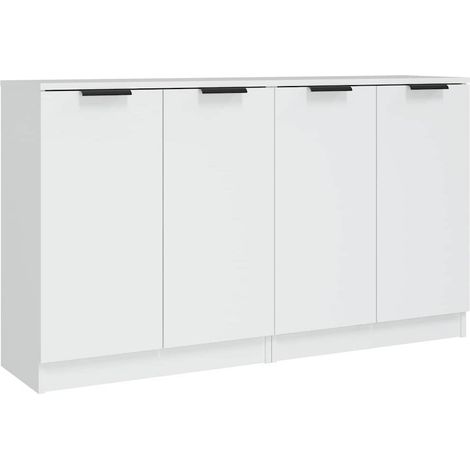 2 Stk. Sideboard/Anrichte/Buffet Weiß 60x30x70 cm Holzwerkstoff LXWW684418 (1/5)