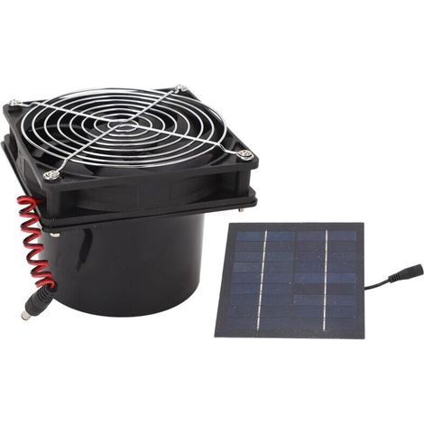 50-W-Solar-Abluftventilator – Effiziente Wärmeableitung – 5–12 V Spannung – Einfache Wandmontage – Maximale Drehzahl 3000 U/min (1/5)