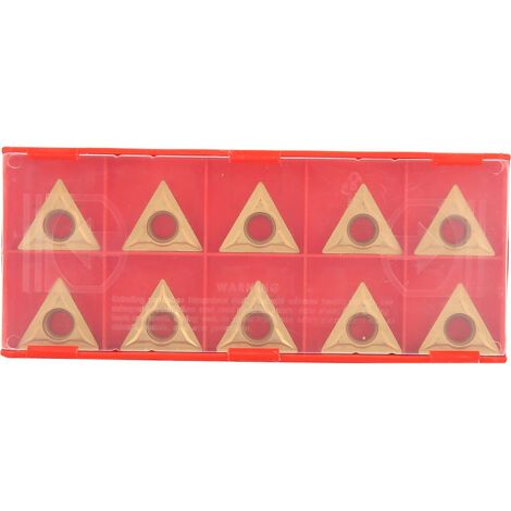QORVA-Lames triangulaires en carbure de tungstène, 10 pièces/boîte, inserts anti-impact TCMT 16T304, pour finition semi-finie
