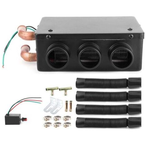 Chauffage de voiture 12V 50W avec 3 trous, chauffage rapide pour l'hiver, élimination du givre, accessoires pour intérieur de voiture, peu bruyant (1/4)