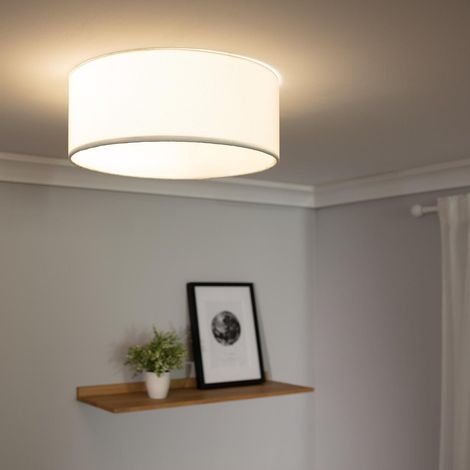 Plafoniera Circolare Tessuto Ø450 mm Korsade Bianco