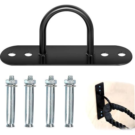 Support D Ancrage - Acier Peint - Pour Cordes De Combat Et Sacs De Sable - Fixation Mur Ou Plafond - 20 x 8 x 5 cm - 1 Piece (1/5)