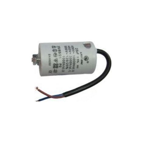 Le moteur de travail du condensateur 90uf 450vac mesure 57x122mm avec des câbles Ct90mf450v/cables