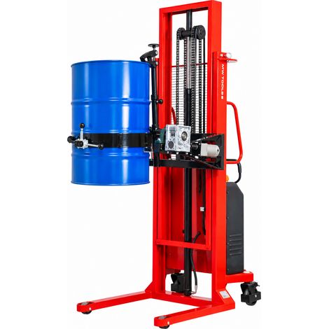 Gerbeur retourneur de fût 450 kg – Hauteur de levage 1500 mm – Levage et basculement électriques précis MW Tools VTLA450E