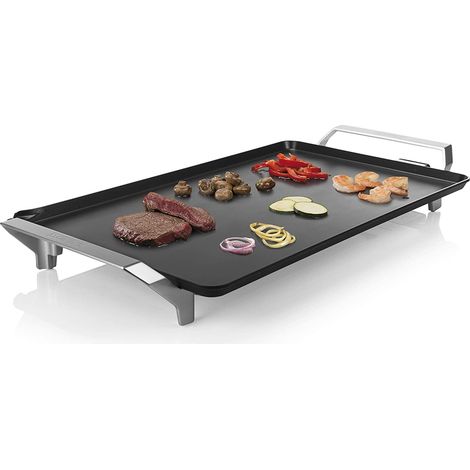 Princess Premium XXL Elettrico Griglia con base di supporto, Con regolazione manuale della temperatura Nero, Argento