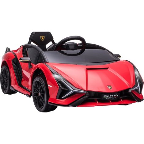 12V Elektroauto für Kinder Lamborghini SIAN Rot mit Fernbedienung, Musik und Licht (1/5)