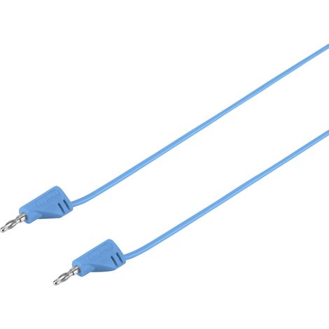 CORDON DE MESURE[BANANE MÂLE 2 MM -BANANE MÂLE 2 MM ] ULTRA FLEXIBLE 0.3 M,BLEU,MSB-2002.2 A VOLTCRAFT VC-8557700 (1/4)