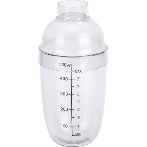 PC Cocktailshaker mit Waage, Milch-, Tee-, Saft- und Weinbehälter aus Kunststoff, 530 ml, für die Hausbar. (1/5)