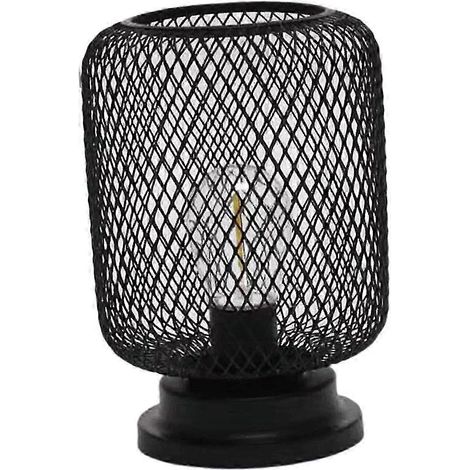 Antike Nachttischlampe aus Metall, Drahtkorb, eiserne Nachttischlampe für Schlafzimmer-Style B (1/5)