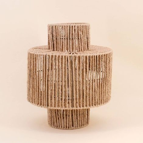 Lanterne ronde en corde 38x30cm (1/5)