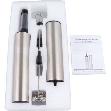 Fouet électrique multifonctionnel rechargeable USB, mousseur à lait portable, mixeur à café pour la cuisine (1/5)