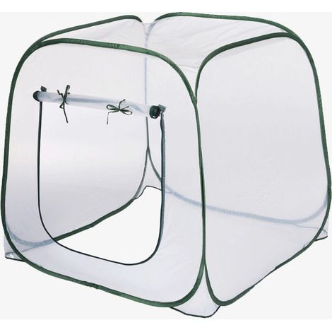 Serre Pop-up 98 x 98 x 98 cm Ultra résistante à l'hiver - Tente de Protection des Plantes - Transparent - Tente d'hivernage pour Plantes - Petite Tente d'hiver pour légumes et Fleurs (1/2)