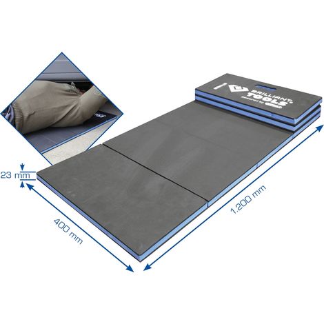 Brilliant Tools – Tapis de protection mécanique pliable 1200 x 400 x 23 mm – Résistant à l’humidité – Matériau doux à 3 couches – Confort optimal pour mécaniciens (1/10)