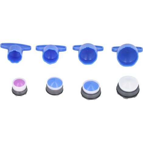 Lot de 8 aérateurs de robinet en plastique avec clés pour salle de bain et cuisine. (1/5)