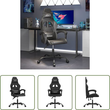 Gamingstuhl Drehbar - Gaming-Stuhl Drehbar Schwarz Kunstleder (1/5)