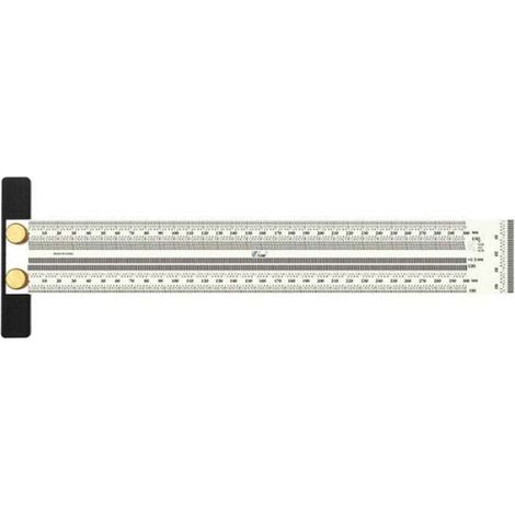 Travail du bois Scribe Type T Règle Trou Règle de perçage Outil de mesure DIY Outil de mesure (300 mm de type T) (1/4)