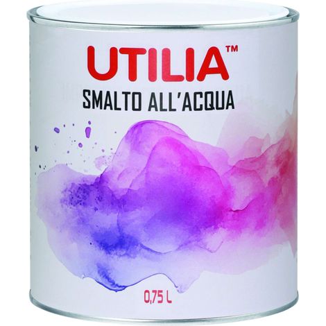 Utilia SMALTO ALL'ACQUA  ml. 750 Bianco perla Ral 1013 6 PZ