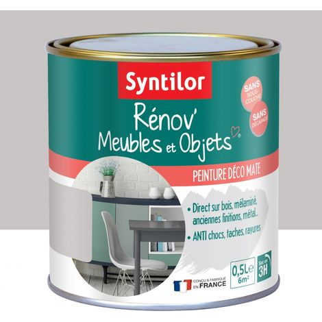 SYNTILOR Peinture meuble et boiserie Rénov' SYNTILOR gris pierre mat 0.5 l