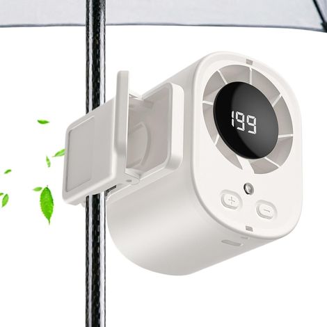 Ventilateur clip nomade – Silencieux – Batterie rechargeable – Cou/ceinture/bureau – Pour randonnée, télétravail, trajets – Mains libres – Brise fraîche (1/4)