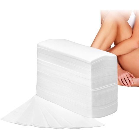 400 Pieces Non-woven Wax Strips for Body and Face Hair Removal Paper for Bikini, White (1/5)