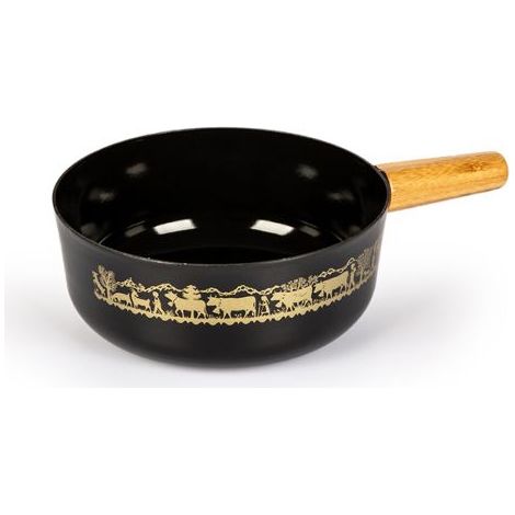 olla para fondue de hierro fundido esmaltado 21 cm negro - 7421.14HAA - Stockli -