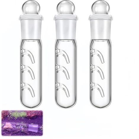 Lot de 3 Piège à planaria, Verre transparent, 3 trous, Pour aquarium crevettes et poissons (1/5)